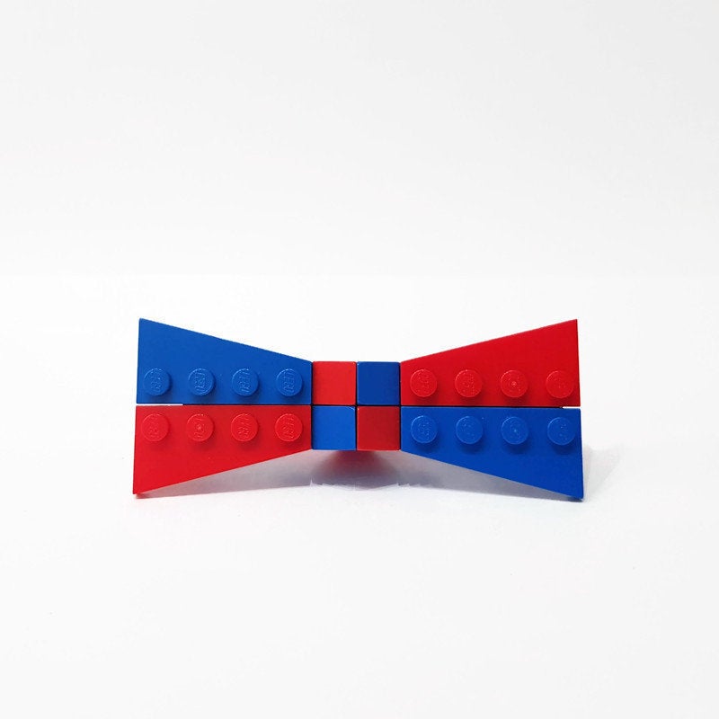 Blue and red small bowtie
