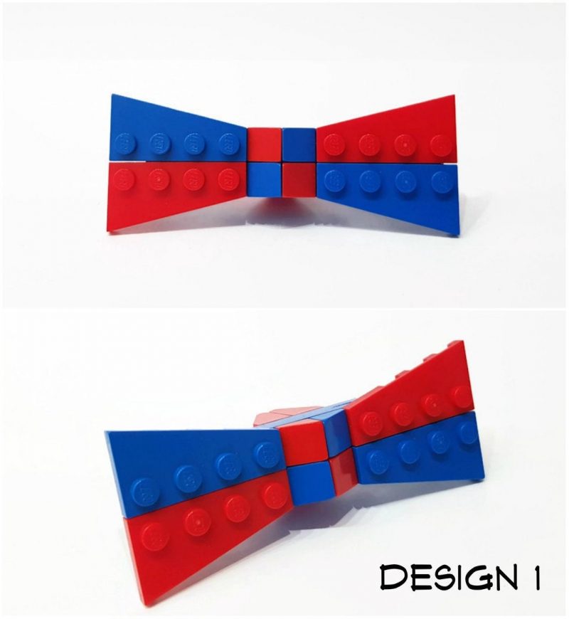 Two colored small bow tie superman style