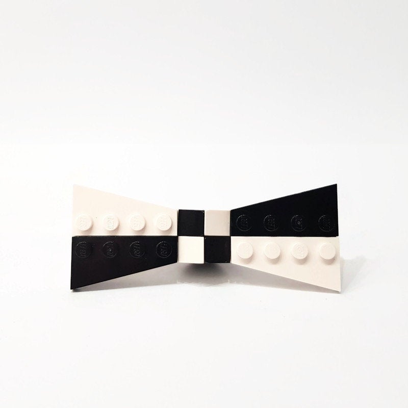 Black and white two colored wedding bowt ie