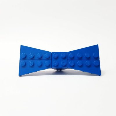 Small blue brick bow tie