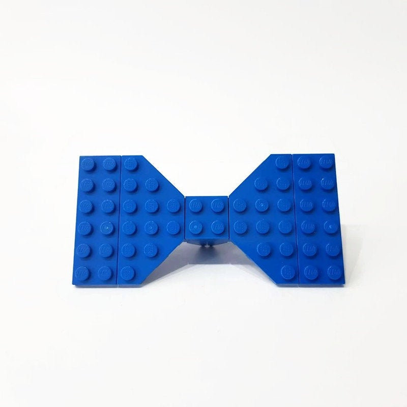 Total blue birthday bowtie made from uilding bricks