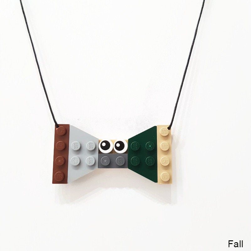 Brick bow necklace