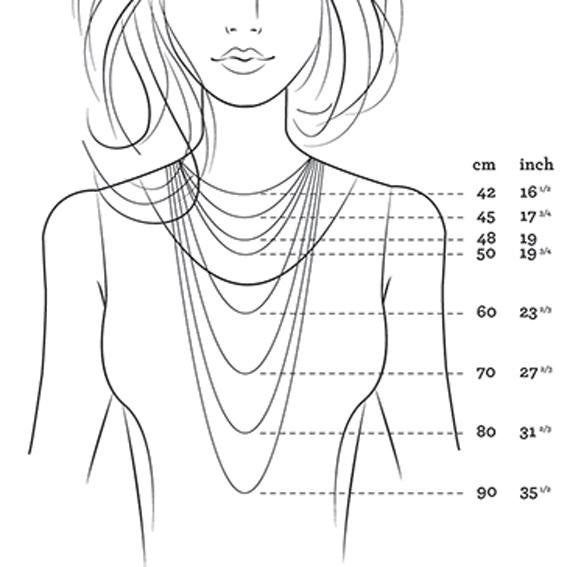 Necklace size chart by think bricks