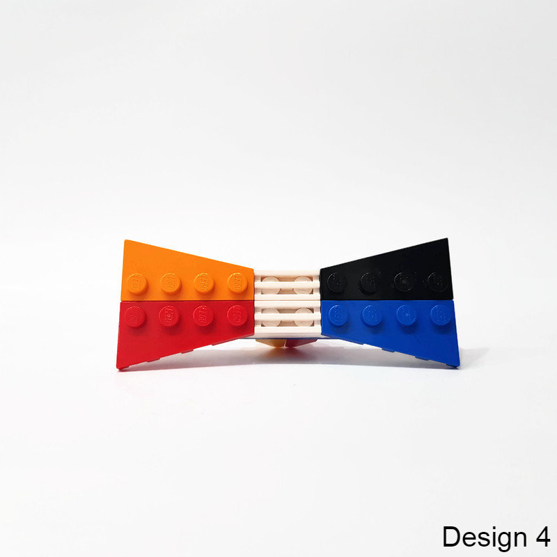 multicolor small bowtie with grille