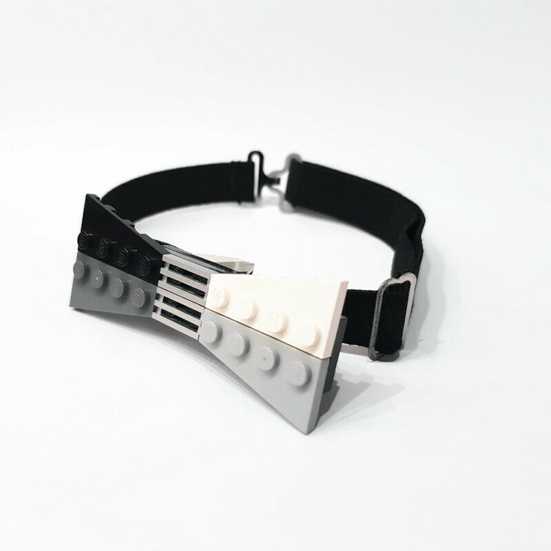 Grayscale bowtie made from lego bricks