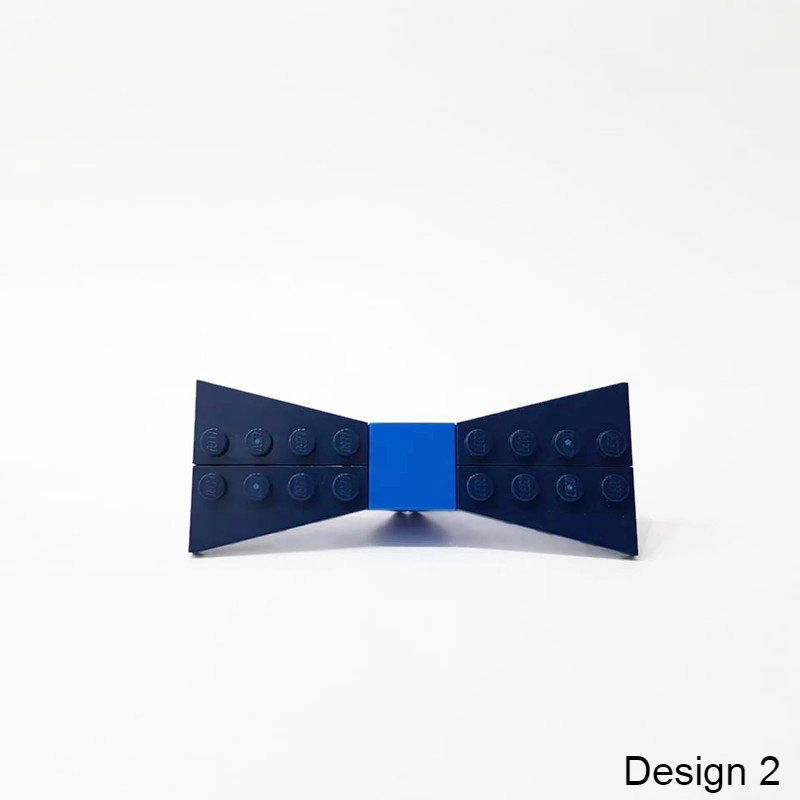 Dark blue bow tie from lego bricks