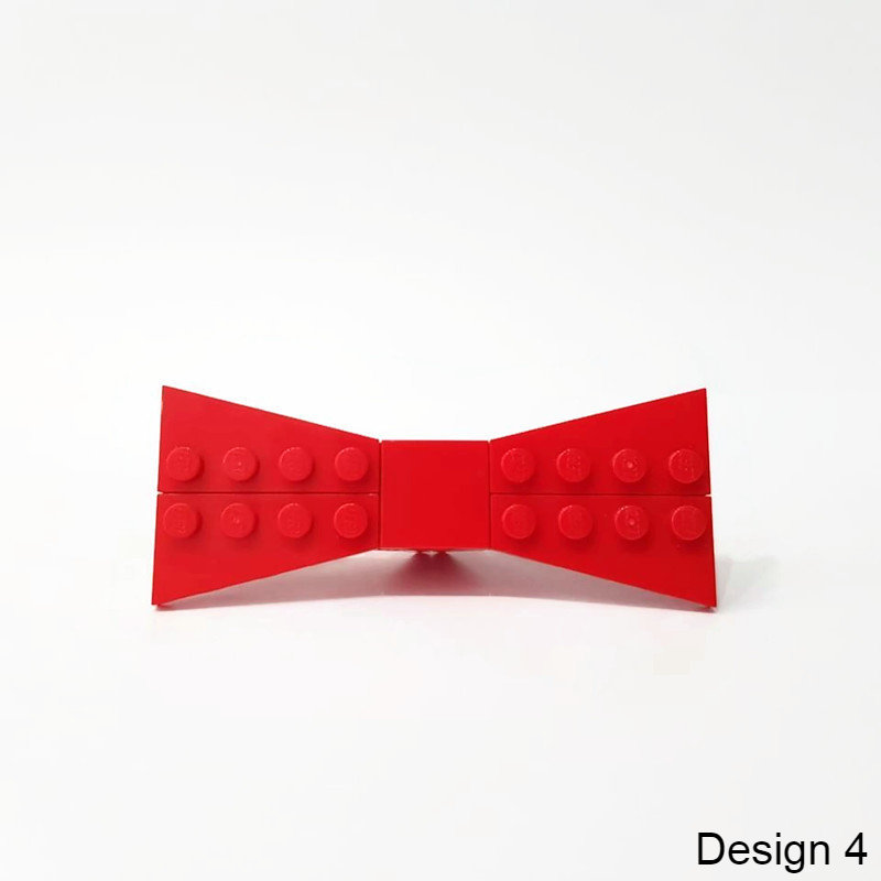 red bowties with lego bricks