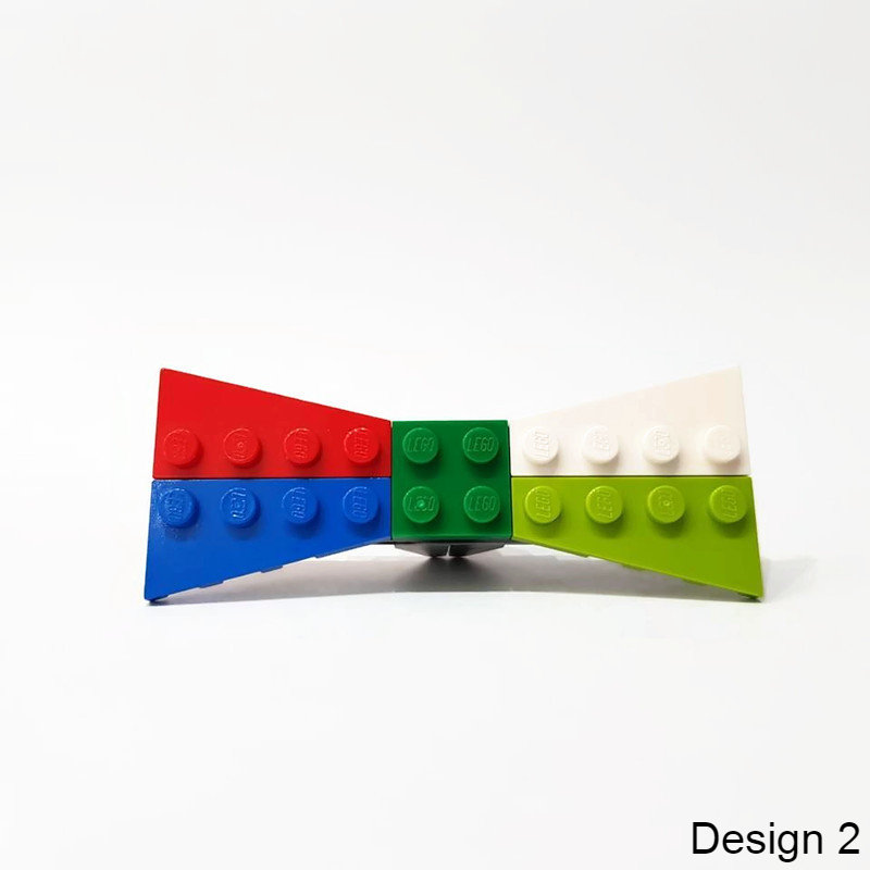 unisex colorful bowtie from lego bricks