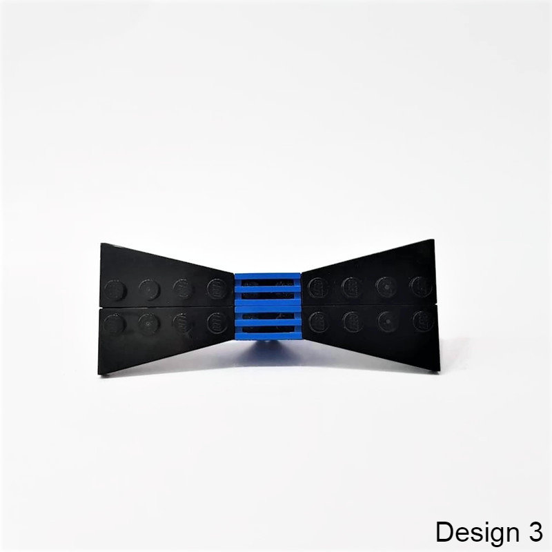 black Small brick bowtie with grille