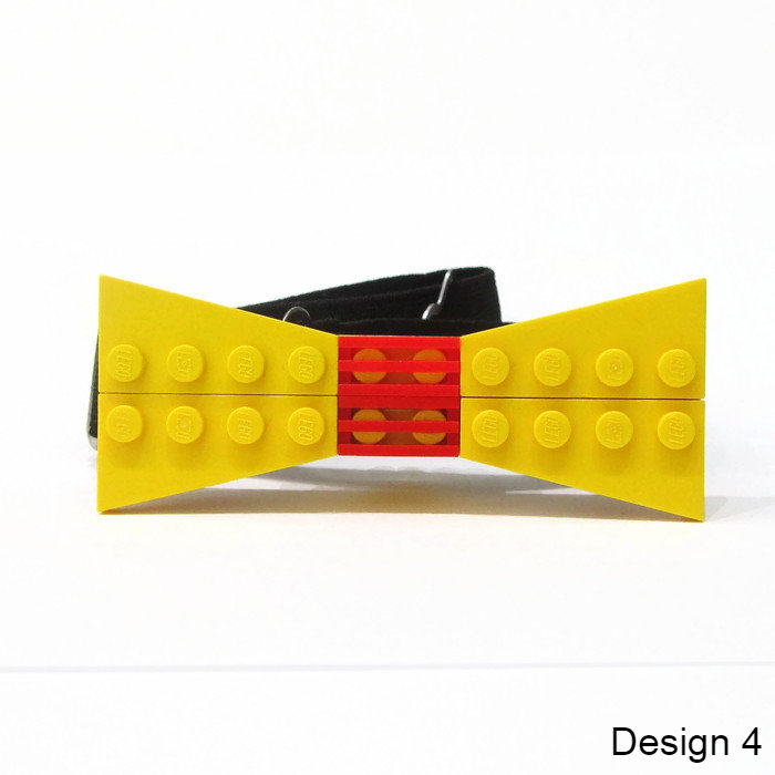 yelllow Small brick bowtie with grille