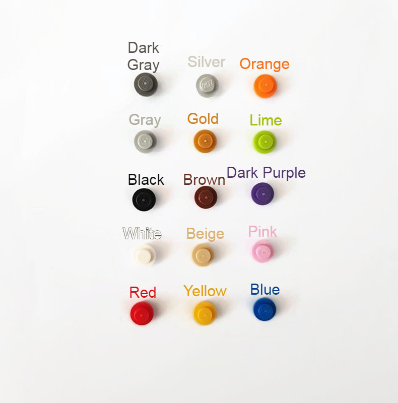 Colors for think bricks round earrings