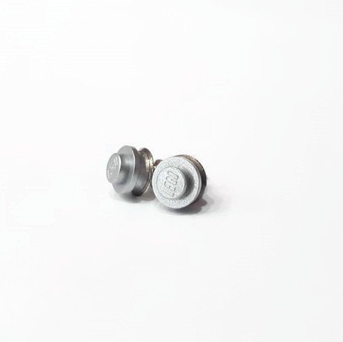 Stud brick earrings 1×1 round