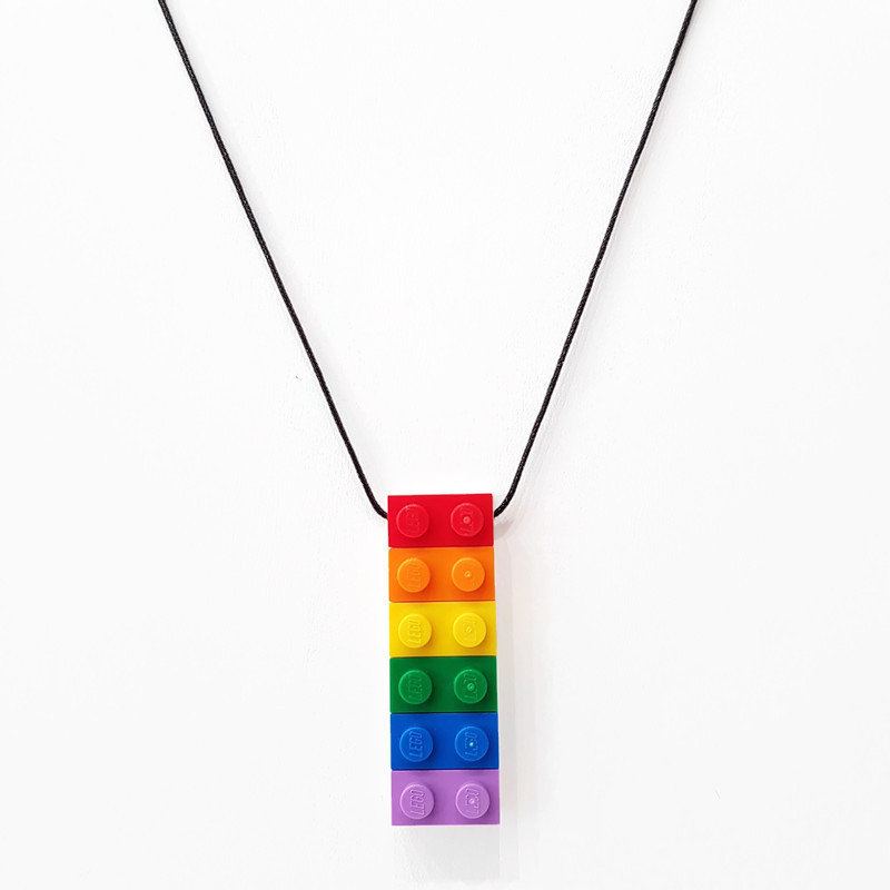 Pride Necklace lgbtqi with lego bricks
