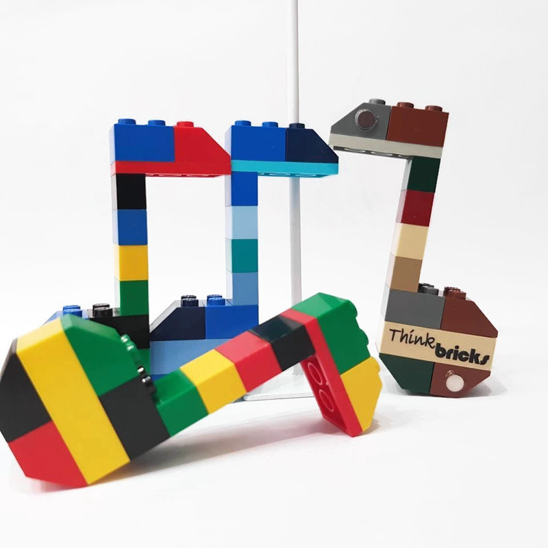 Colorful brick music magnets