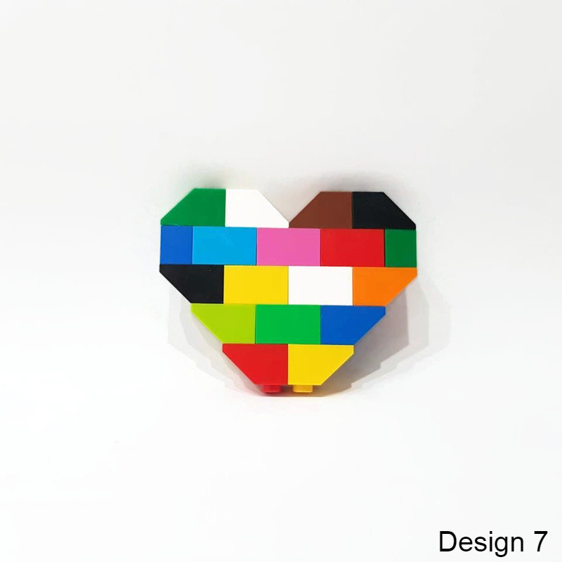 colorful brick love brooch for valentine