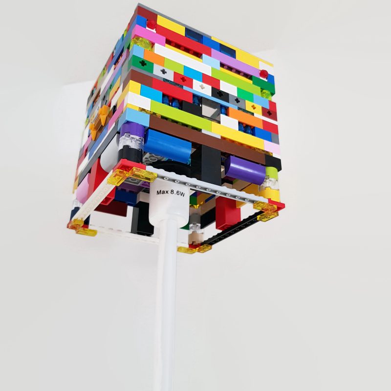 Table light mae from building blocks