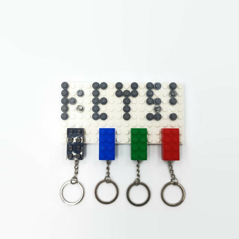 Geeky keyholder made from lego bricks