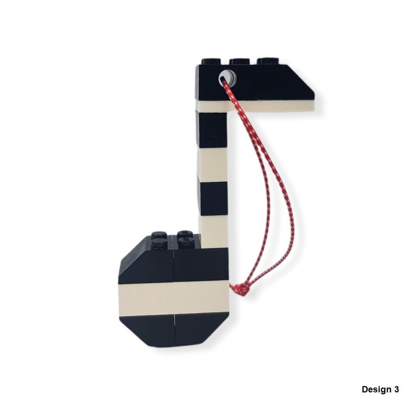 black and white lego music note for tree