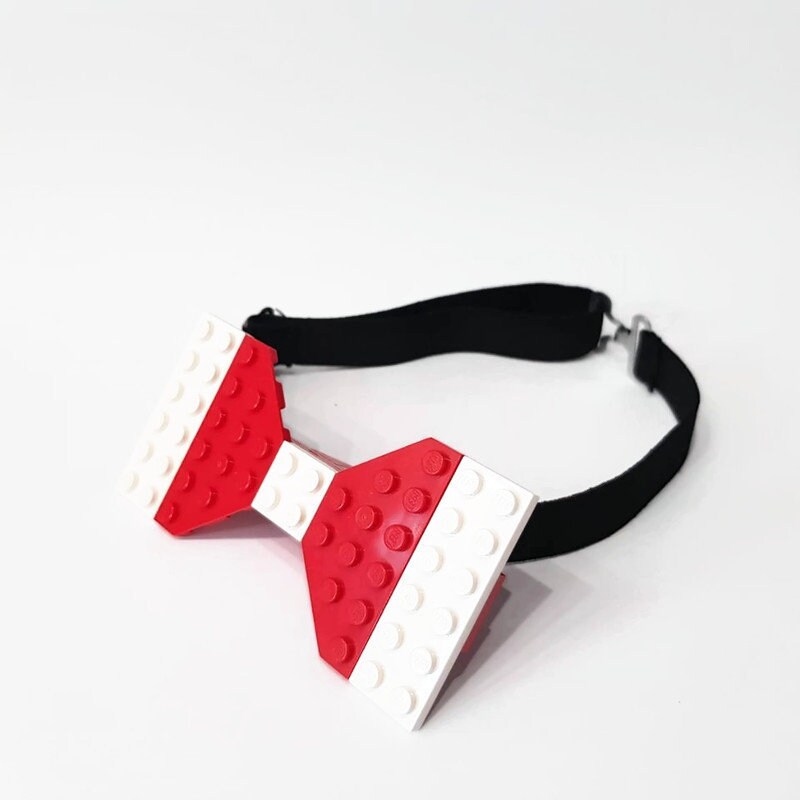 Bowtie made from legos red and white