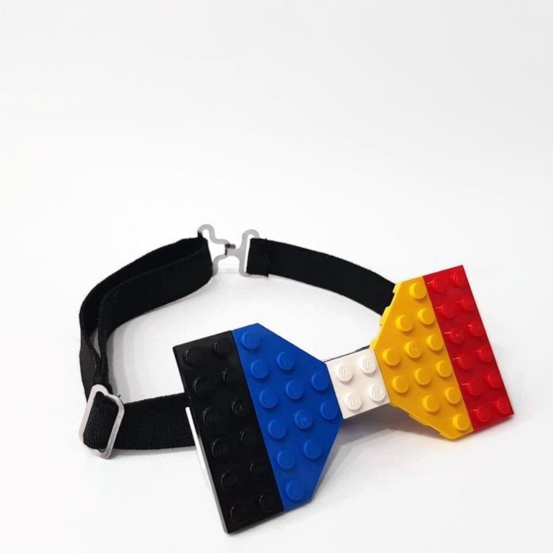 classic lego colors bow tie handmade