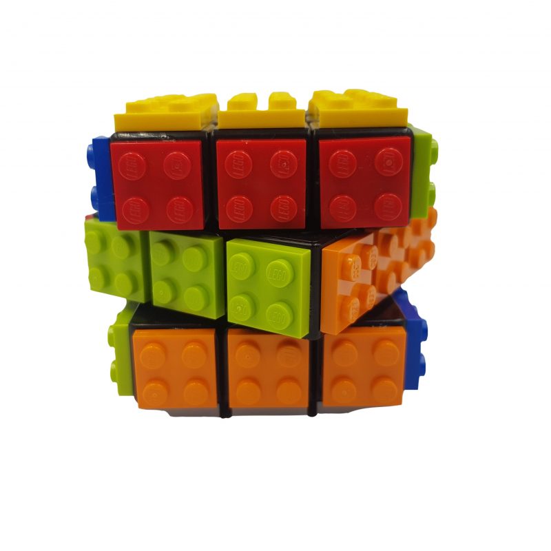 customised puzzle cube with legos