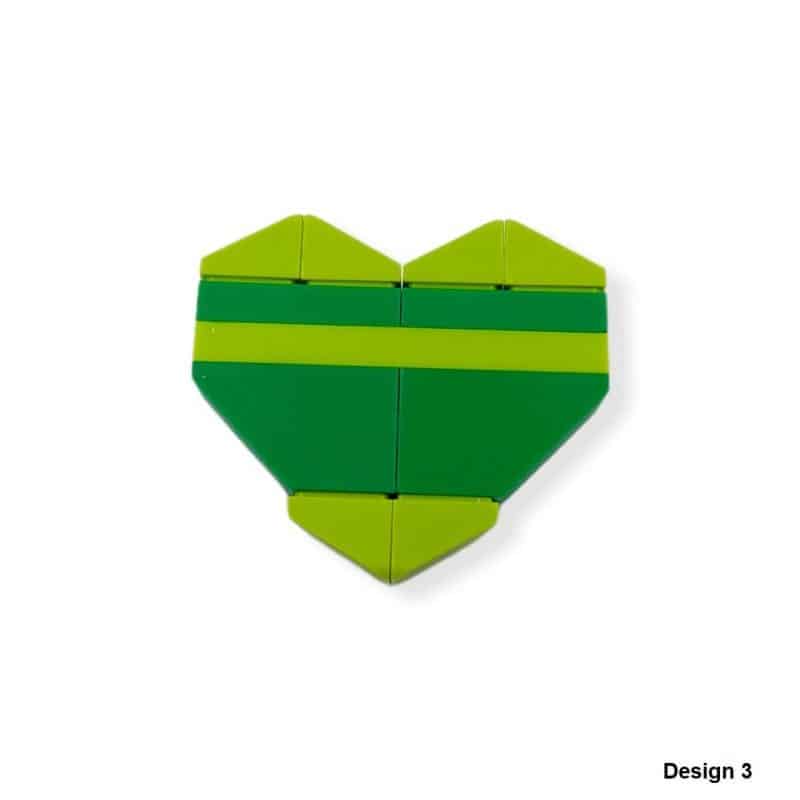 Green and lime heart brooch for her