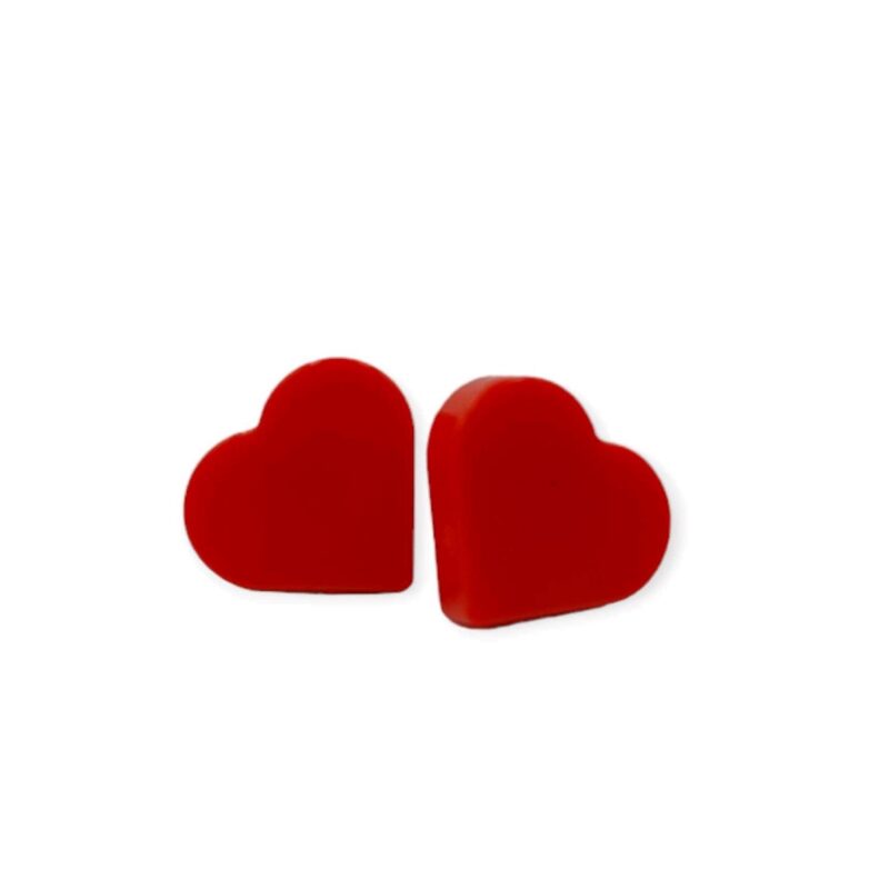 red heart lego earribgs