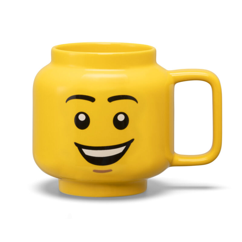 happy boy lego mug yellow