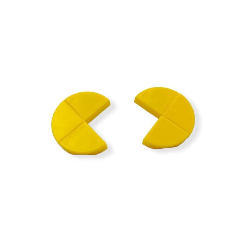 cool yellow Pac-Man earrings