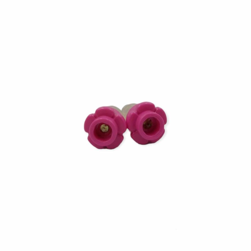 pink flower earrings for girls made from legos