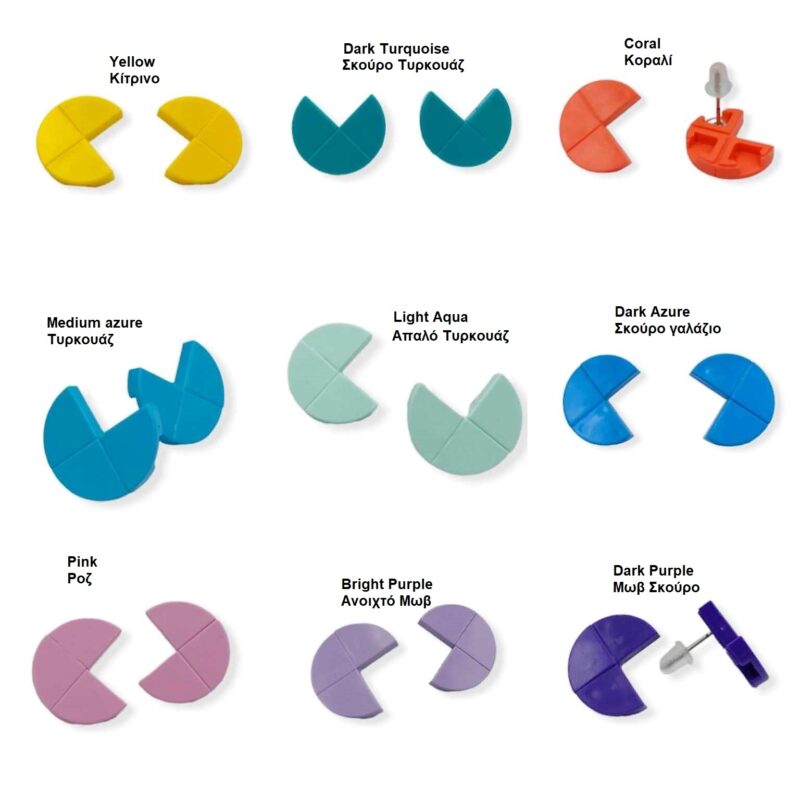 all available colors for think bricks gamer earrings