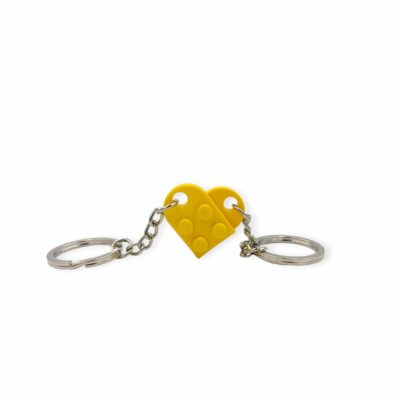 Heart brick keychain of love