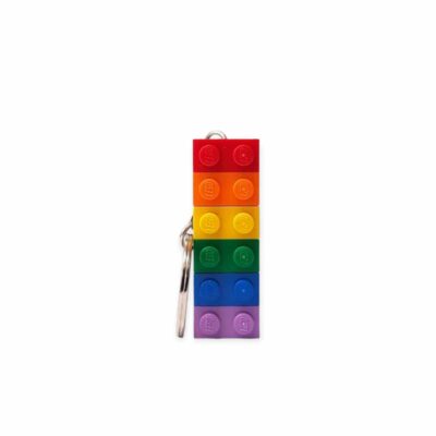 rainbow lego leychain