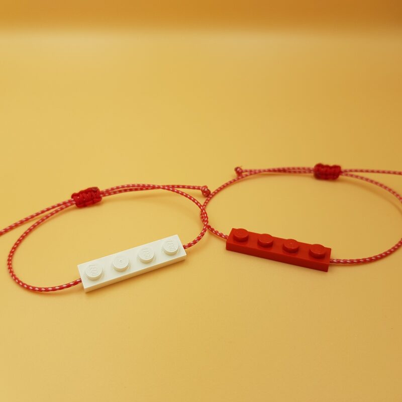 Greek March bracelets white or red